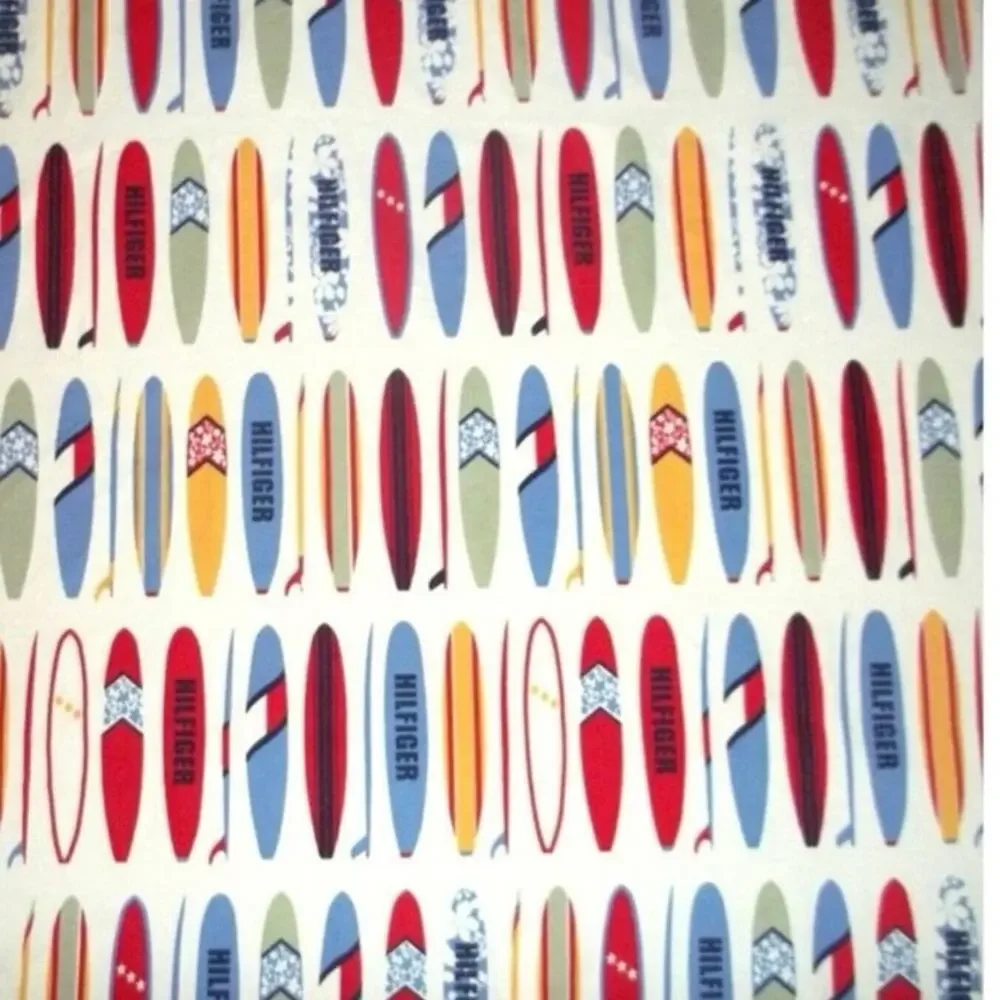 Tommy Hilfiger Surfboard Twin Sheet Beachy Nautical Colorful Cotton Preppy